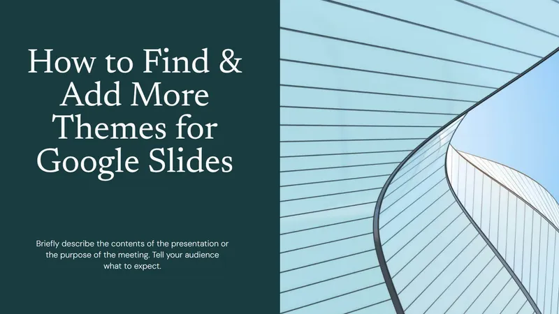 How to Find & Add More Themes for Google Slides