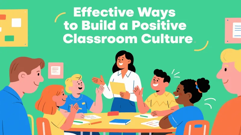 Effective Ways to Build a Positive Classroom Culture