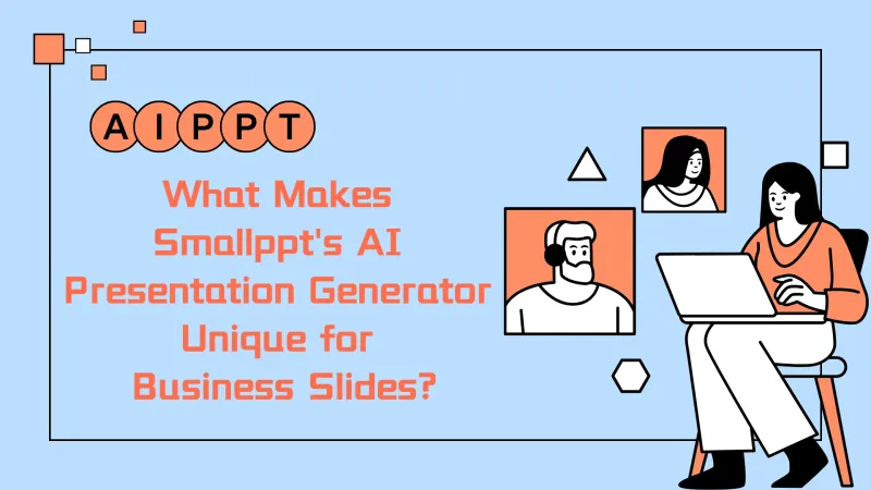 What makes Smallppt's AI presentation generator unique for business slides?