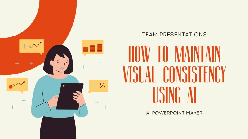 Maintaining visual consistency in team presentations with AI