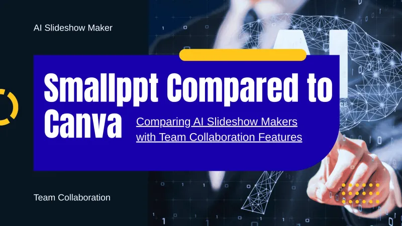 Smallppt and Canva comparison of AI slideshow collaboration tools