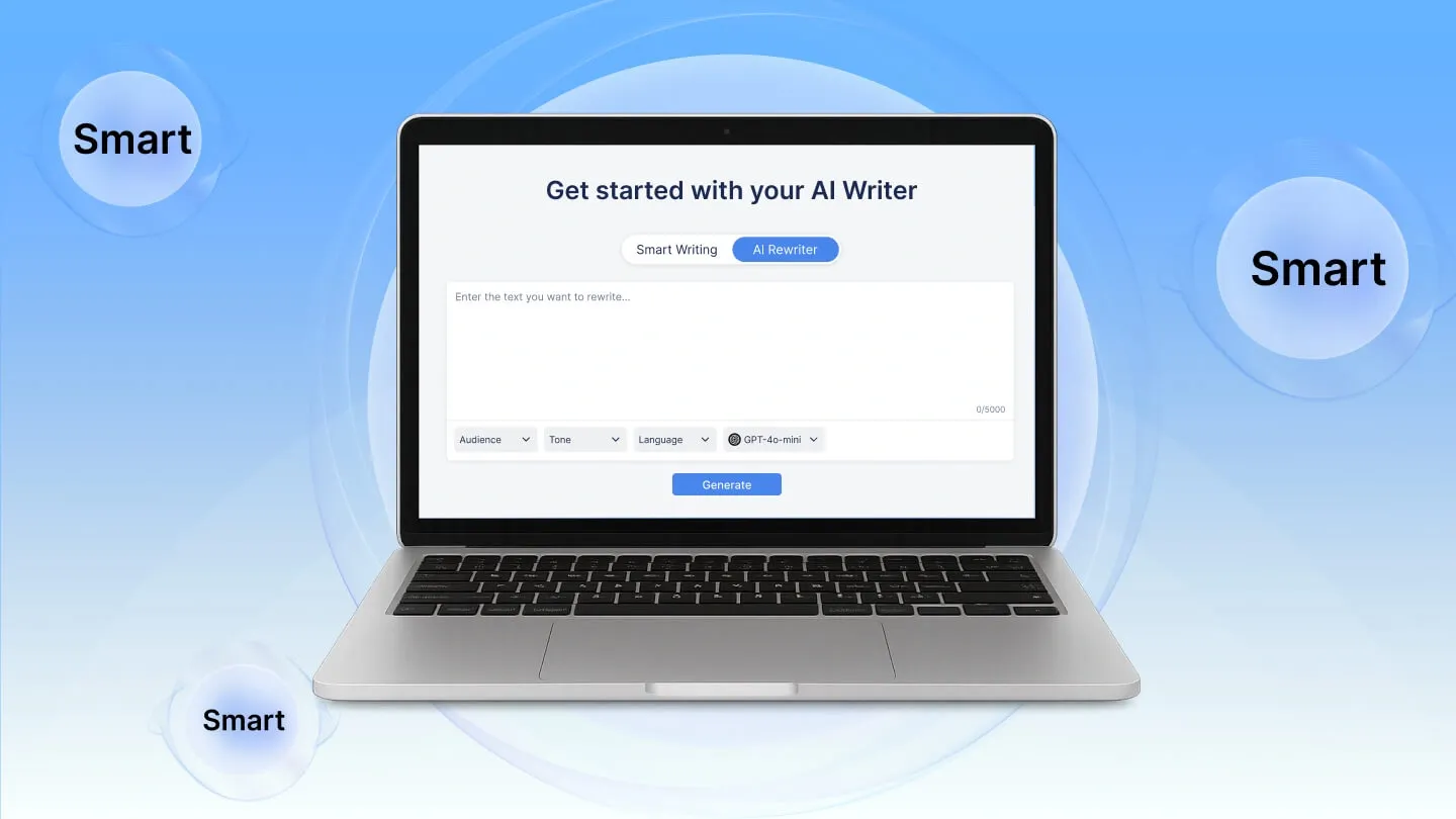 Import text to rewrite with AI