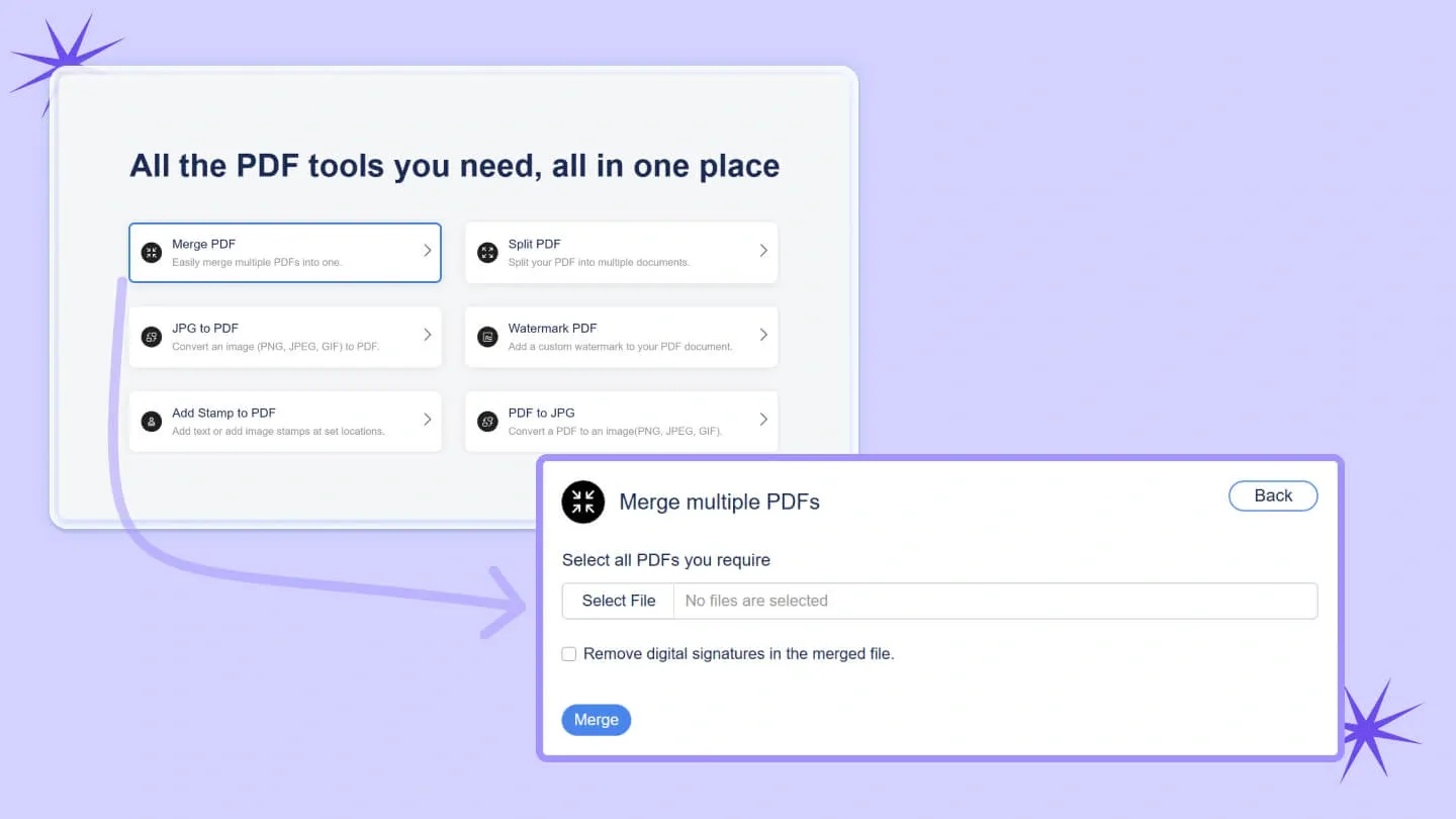 Merge PDFs with Smallppt