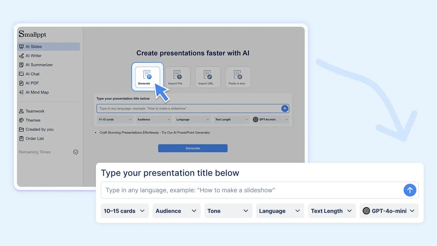 Generate a presentation from text input