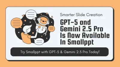 Smallppt interface showing GPT-5 and Gemini 2.5 Pro features